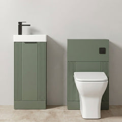 [BFZRE010] Belvide Floor Standing Cloakroom Suite, Vanity Basin Unit, WC Unit, Toilet & Tap - Silo
