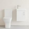 [BFZSA001] Freehay Wall Hung Cloakroom Set, Vanity Basin Unit, Toilet Pan, Cistern, Seat & Mini Basin Tap - Silo