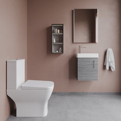 [BFZSA004] Freehay Wall Hung Cloakroom Set, Vanity Basin Unit, Toilet Pan, Cistern, Seat & Mini Basin Tap - Lifestyle 1