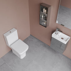 [BFZSA004] Freehay Wall Hung Cloakroom Set, Vanity Basin Unit, Toilet Pan, Cistern, Seat & Mini Basin Tap - Lifestyle 2