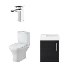 [BFZSA005] Freehay Wall Hung Cloakroom Set, Vanity Basin Unit, Toilet Pan, Cistern, Seat & Mini Basin Tap - Cutout
