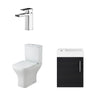 [BFZSA005] Freehay Wall Hung Cloakroom Set, Vanity Basin Unit, Toilet Pan, Cistern, Seat & Mini Basin Tap - Cutout