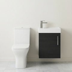 [BFZSA005] Freehay Wall Hung Cloakroom Set, Vanity Basin Unit, Toilet Pan, Cistern, Seat & Mini Basin Tap - Silo
