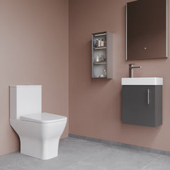 [BFZSA007] Freehay Wall Hung Cloakroom Set, Vanity Basin Unit, Toilet Pan, Cistern, Seat & Mini Basin Tap - Lifestyle 3