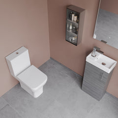 [BFZSA010] Vanity Basin Unit, Tap, and Toilet Set - Gloss White/Chrome - Lifestyle 2
