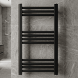 [BH407MB] Straight Heated Heated Towel Rail Radiator, 337W, 400 x 700mm, Matt Black - Silo
