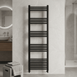 [BH414MB] Yarnfield Straight Heated Rail Dual Fuel Towel Warmer, 400mm - Choice of Size and Colour - Silo