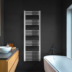 [BH414N] Yarnfield Straight Heated Rail Dual Fuel Towel Warmer, 400mm - Choice of Size and Colour - Lifestyle 1