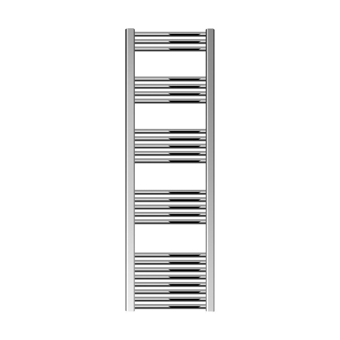 [BH416N] Yarnfield Straight Heated Rail Dual Fuel Towel Warmer, 400mm - Choice of Size and Colour - Cutout