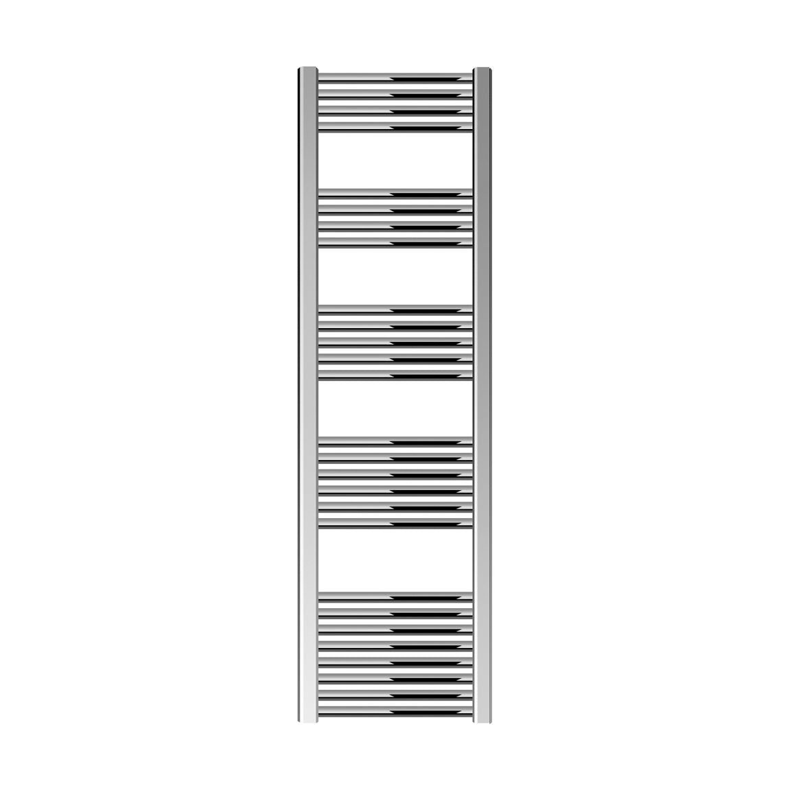 [BH418N] Yarnfield Straight Heated Rail Dual Fuel Towel Warmer, 400mm - Choice of Size and Colour - Cutout