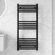 [BH510MB] Straight Heated Heated Towel Rail Radiator, 555W, 500 x 1000mm, Matt Black - Silo