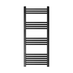 [BH511MB] Yarnfield Straight Heated Rail Dual Fuel Towel Warmer, 500mm - Choice of Size and Colour - Cutout