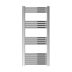 [BH511N] Yarnfield Straight Heated Rail Dual Fuel Towel Warmer, 500mm - Choice of Size and Colour - Cutout