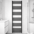 [BH518MB] Yarnfield Straight Heated Rail Dual Fuel Towel Warmer, 500mm - Choice of Size and Colour - Silo