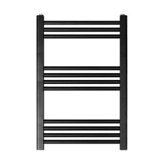 [BH607MB] Yarnfield Straight Heated Heated Towel Rail Radiator, 600mm - Choice of Size and Colour - Cutout