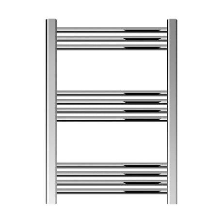 [BH607N] Yarnfield Straight Heated Heated Towel Rail Radiator, 600mm - Choice of Size and Colour - Cutout