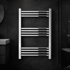 [BH607N] Yarnfield Straight Heated Heated Towel Rail Radiator, 600mm - Choice of Size and Colour - Silo