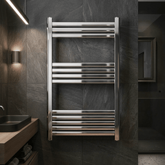 [BH608N] Yarnfield Straight Heated Heated Towel Rail Radiator, 600mm - Choice of Size and Colour - Silo