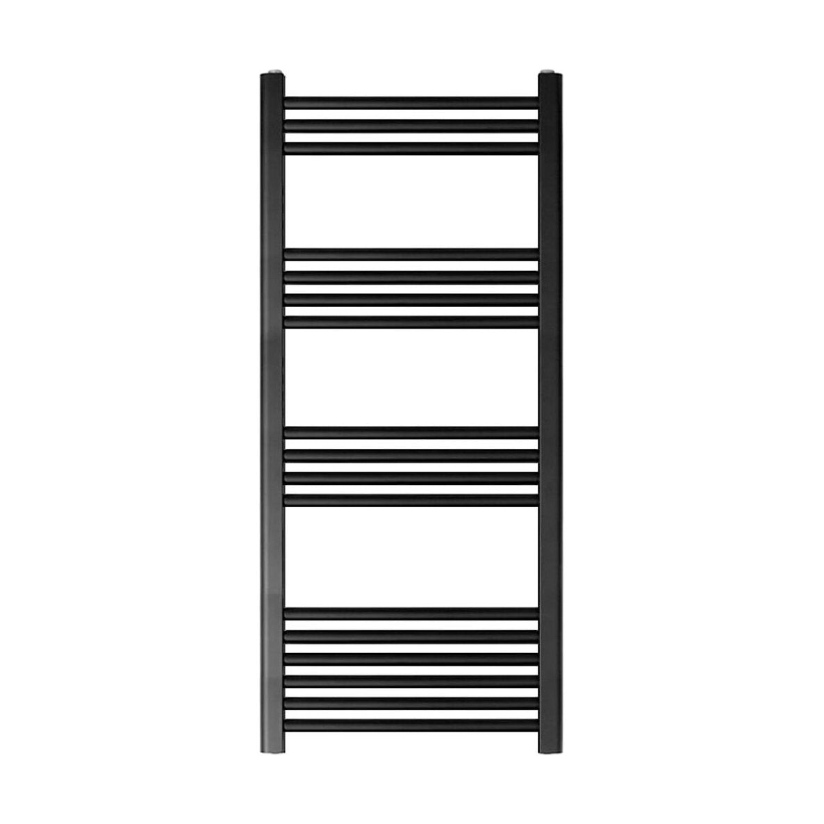 [BH611MB] Yarnfield Straight Heated Heated Towel Rail Radiator, 600mm - Choice of Size and Colour - Cutout