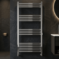 [BH611N] Yarnfield Straight Heated Heated Towel Rail Radiator, 600mm - Choice of Size and Colour - Silo
