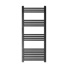 [BH612MB] Yarnfield Straight Heated Heated Towel Rail Radiator, 600mm - Choice of Size and Colour - Cutout
