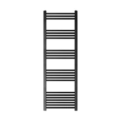 [BH614MB] Yarnfield Straight Heated Heated Towel Rail Radiator, 600mm - Choice of Size and Colour - Cutout