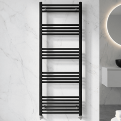 [BH615MB] Yarnfield Straight Heated Heated Towel Rail Radiator, 600mm - Choice of Size and Colour - Silo