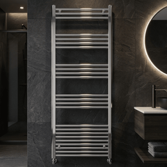 [BH615N] Yarnfield Straight Heated Heated Towel Rail Radiator, 600mm - Choice of Size and Colour - Silo