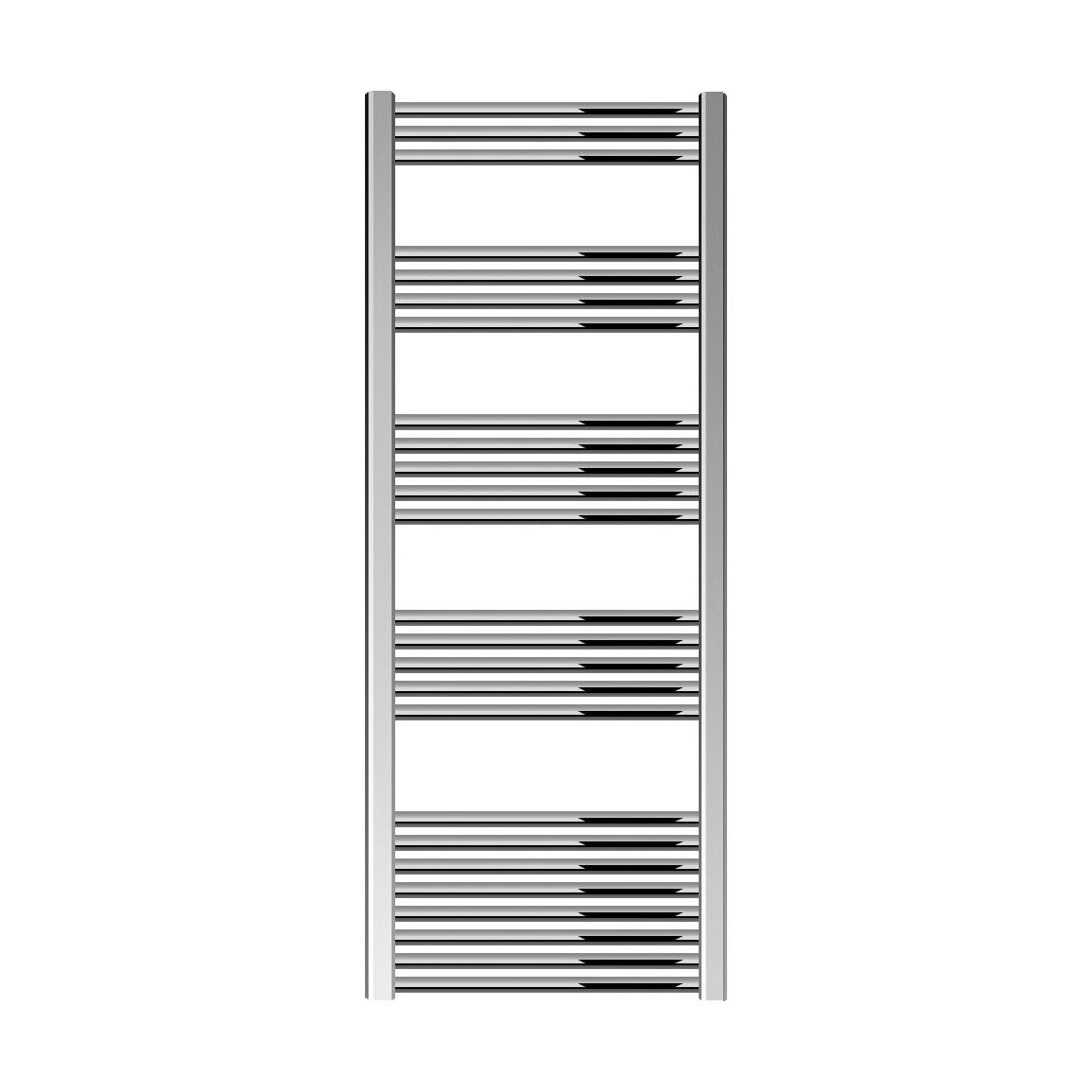 [BH616N] Yarnfield Straight Heated Heated Towel Rail Radiator, 600mm - Choice of Size and Colour - Cutout