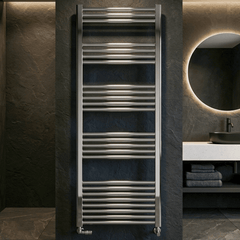 [BH616N] Yarnfield Straight Heated Heated Towel Rail Radiator, 600mm - Choice of Size and Colour - Silo