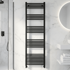 [BH618MB] Yarnfield Straight Heated Heated Towel Rail Radiator, 600mm - Choice of Size and Colour - Silo