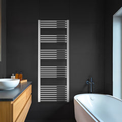 [BH618N] Yarnfield Straight Heated Heated Towel Rail Radiator, 600mm - Choice of Size and Colour - Lifestyle 1