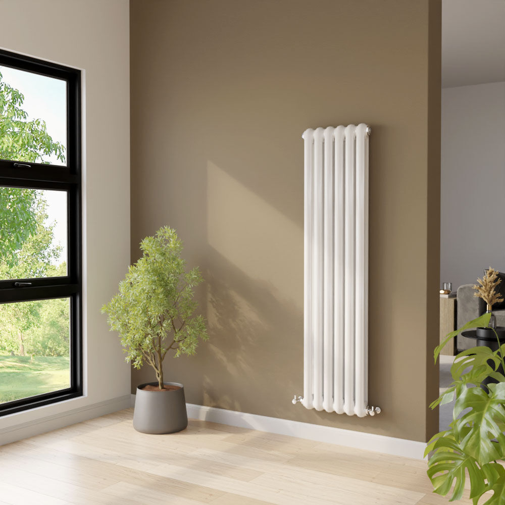 [BHAS002] Balterley Aspire Vertical Double Panel Radiator, 1500mm x 383mm - Gloss White - Lifestyle 2