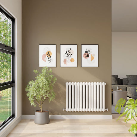 [BHAS004] Balterley Aspire Horizontal Double Panel Radiator, 635mm x 863mm - Gloss White - Lifestyle 1