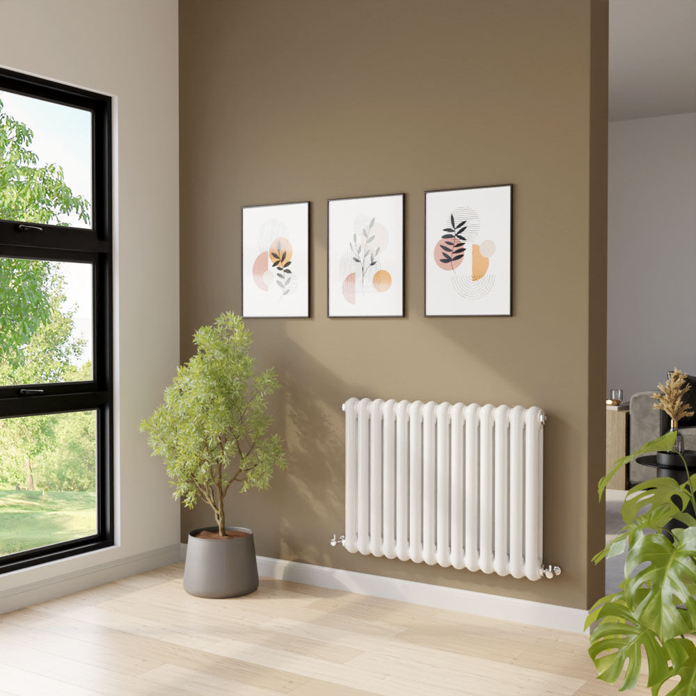 [BHAS004] Balterley Aspire Horizontal Double Panel Radiator, 635mm x 863mm - Gloss White - Lifestyle 2