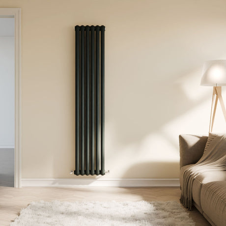 [BHAS005] Balterley Aspire Vertical Double Panel Radiator, 1800mm x 383mm - Anthracite - Lifestyle 1