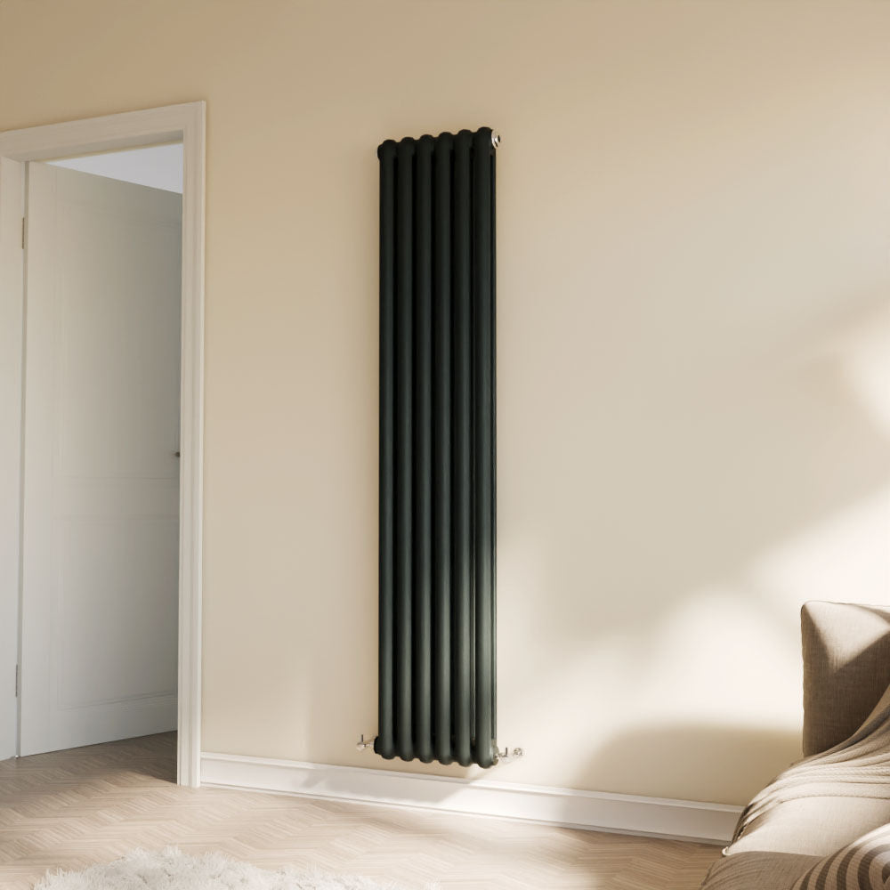 [BHAS005] Balterley Aspire Vertical Double Panel Radiator, 1800mm x 383mm - Anthracite - Lifestyle 2