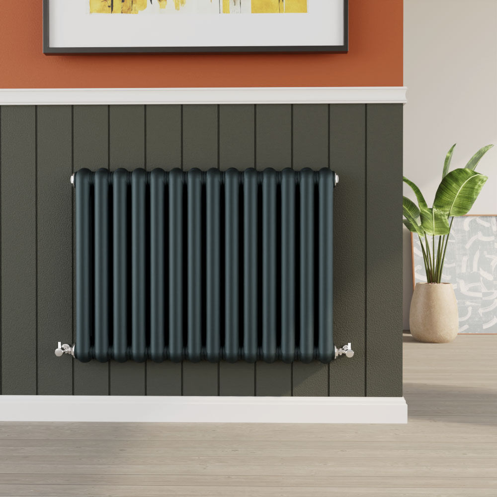 [BHAS007H] Balterley Aspire Horizontal Double Panel Radiator, 635mm x 863mm - Anthracite - Lifestyle 1