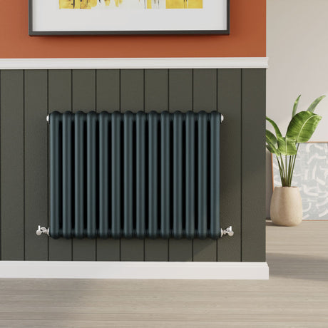 [BHAS007H] Balterley Aspire Horizontal Double Panel Radiator, 635mm x 863mm - Anthracite - Lifestyle 1