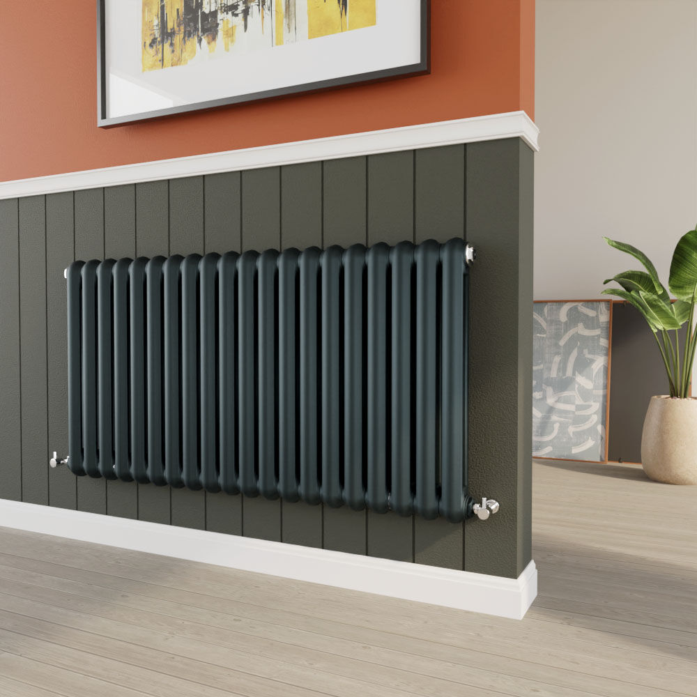 [BHAS007] Balterley Aspire Horizontal Double Panel Radiator, 635mm x 1223mm - Anthracite - Lifestyle 2
