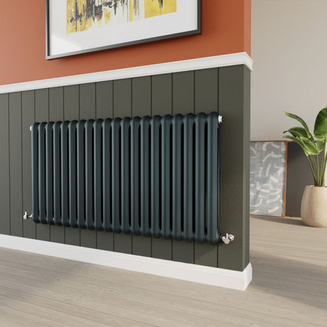 [BHAS007] Balterley Aspire Horizontal Double Panel Radiator, 635mm x 1223mm - Anthracite - Lifestyle 2