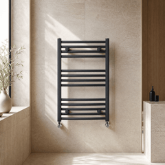[BHCL102] Brewood Contemporary Heated Vertical Towel Rail with Curved Rails, Anthracite, Choice of Size