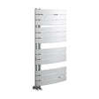 [BHCL336] Balterley Contemporary Heated Towel Rail Curved Panels, 1080mm x 550mm - Chrome - Cutout