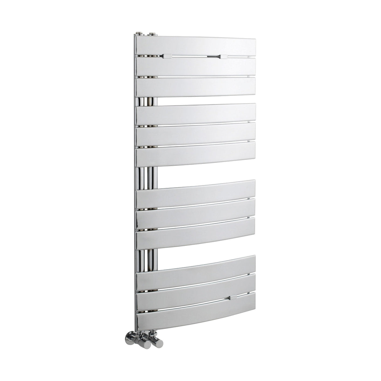 [BHCL336] Balterley Contemporary Heated Towel Rail Curved Panels, 1080mm x 550mm - Chrome - Cutout