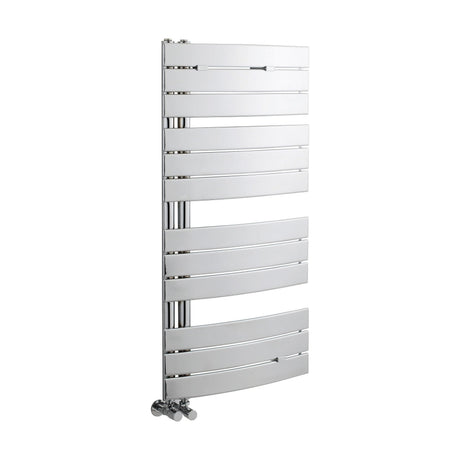 [BHCL336] Balterley Contemporary Heated Towel Rail Curved Panels, 1080mm x 550mm - Chrome - Cutout