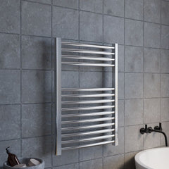 [BHCL385] Heated Vertical Towel Rail with Curved Rails - 710 BTU - 700mm x 500mm - Chrome - Lifestyle 3