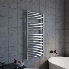 [BHCL386] Heated Vertical Towel Rail with Curved Rails - 1126 BTU - 1100mm x 500mm - Chrome - Lifestyle 3