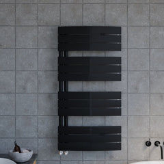 [BHCLA36] Contemporary Heated Towel Rail with Curved Panels, 1080 x 550mm - Choice of Colour - Lifestyle 1