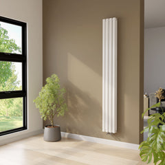 [BHEB007] Balterley Embrace Compact Vertical Double Panel Radiator 1800mm x 236mm - Gloss White - Lifestyle 2
