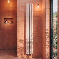 [BHEB007] Pattingham Compact Vertical Double Panel Radiator 1800mm x 236mm, Choice of Colour - Silo